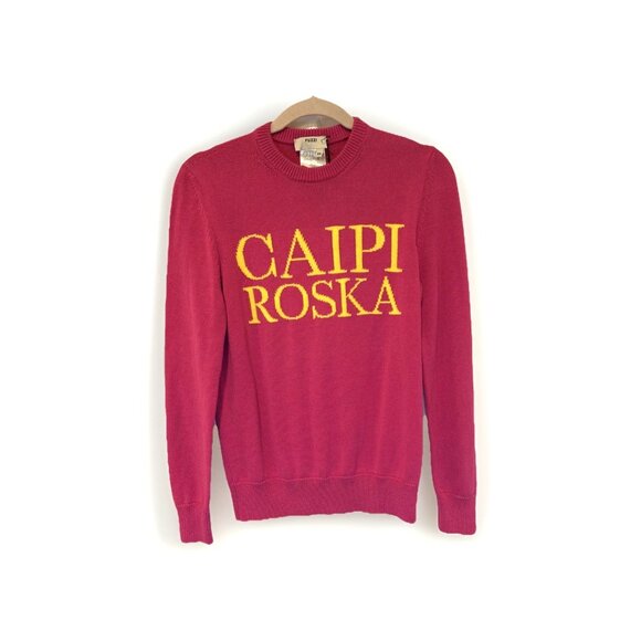 Fuzzi Gambucci Womens Sweater Caipi Roska Puff‎ Sleeve Pink Cotton XS NWT Italy - Picture 2 of 9